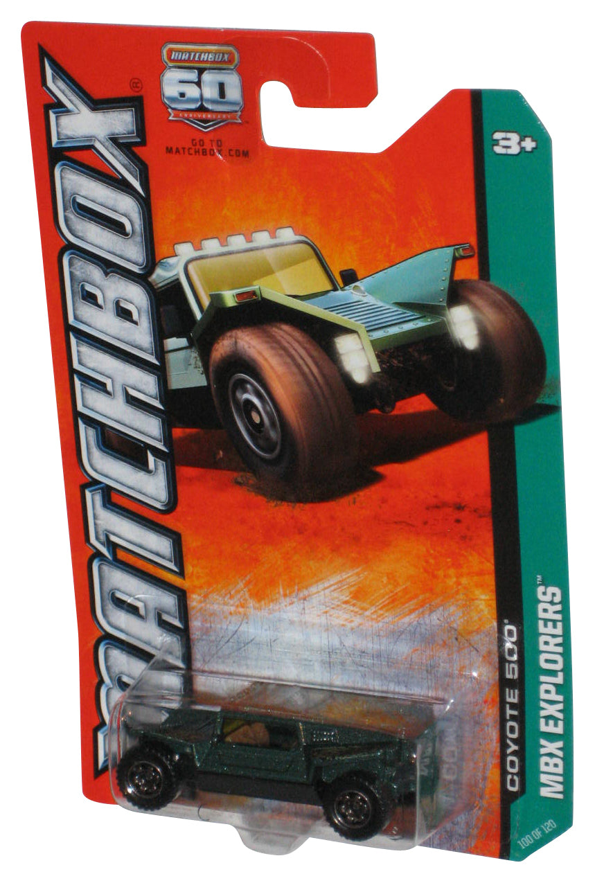 Matchbox MBX Explorers (2012) Green Coyote 500 Die-Cast Toy Car 100/120