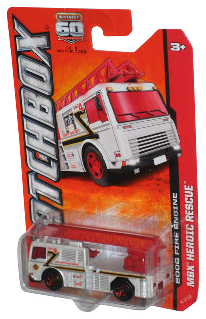 Matchbox MBX Heroic Rescue (2012) 2006 Fire Engine White & Red Toy Truck 95/120