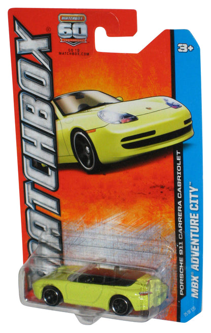 Matchbox MBX Adventure City (2012) Yellow Porsche 911 Carrera Cabriolet Toy Car 25/120