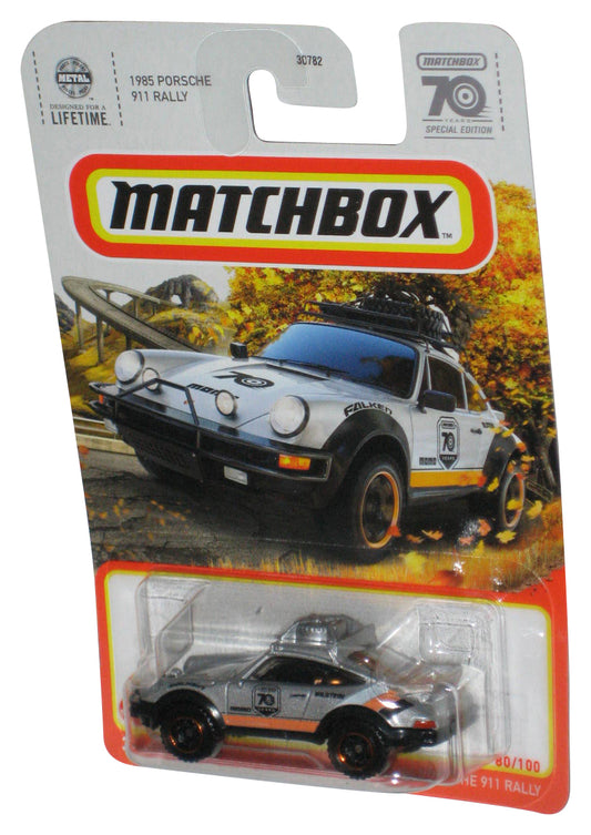 Matchbox Silver 1985 Porsche 911 Rally Die-Cast Metal Toy Car 80/100