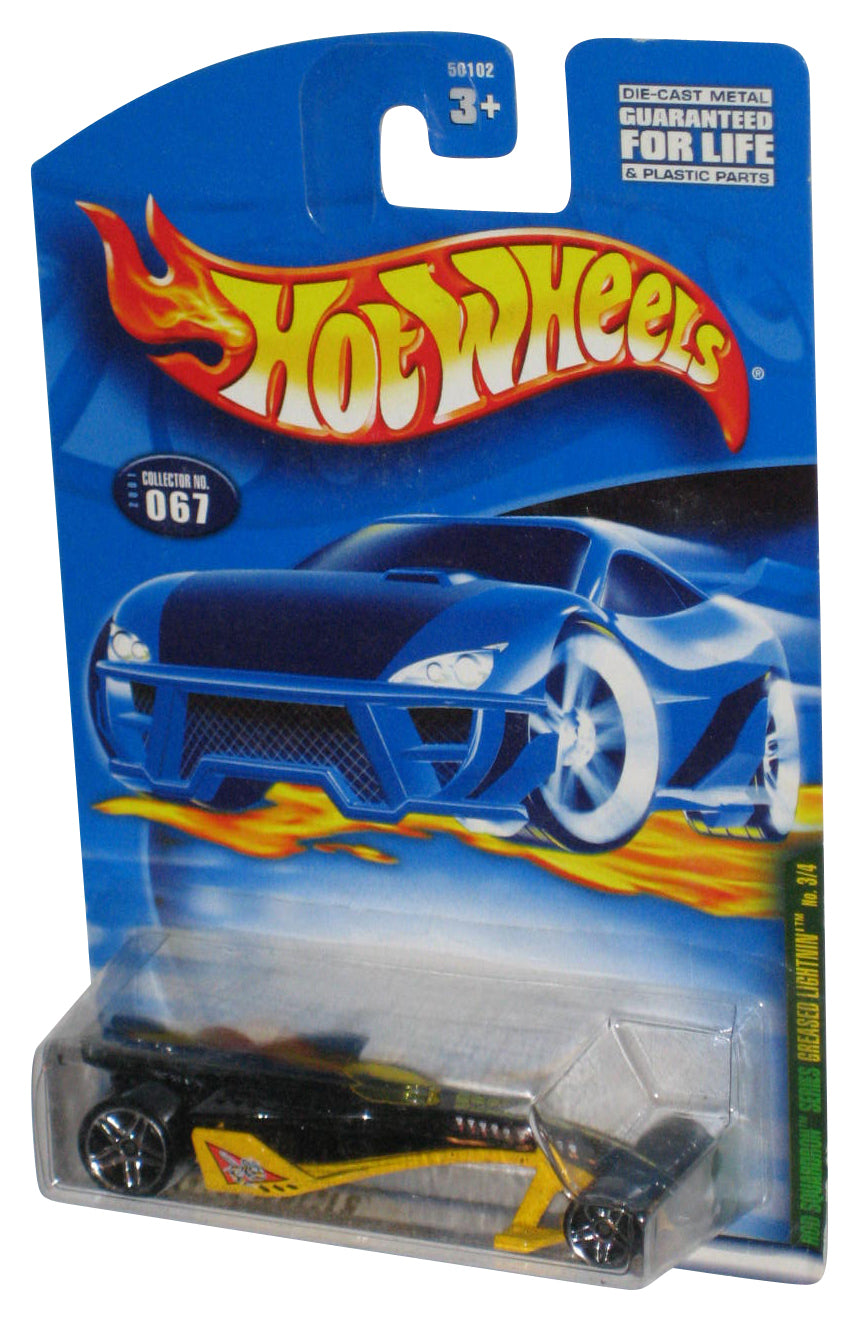 Hot Wheels Rod Squadron Greased Lightnin' 3/4 (2001) Black & Yellow Toy Car #067