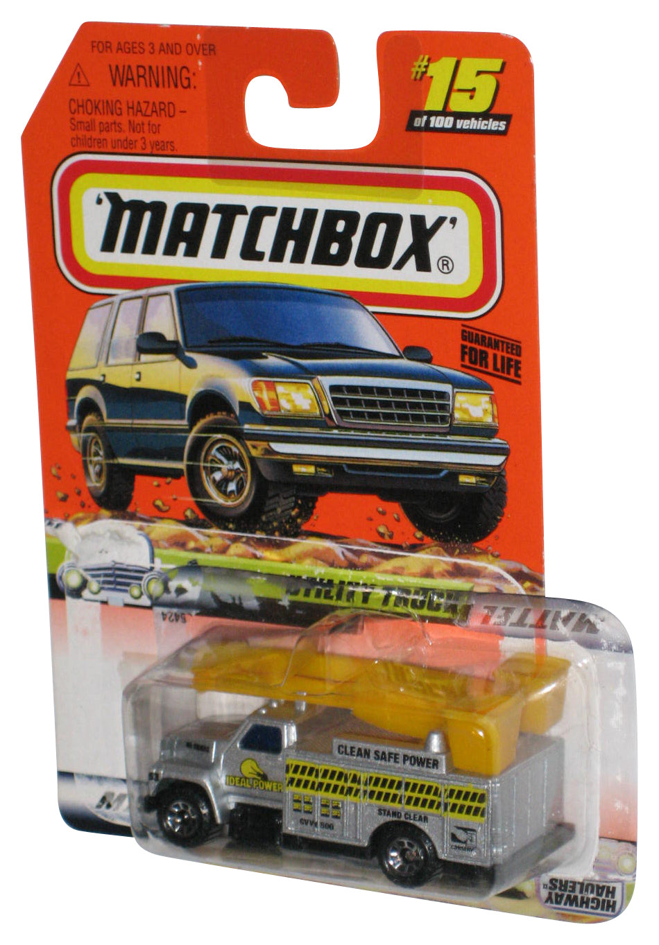 Matchbox Highway Haulers (1998) Silver Utility Truck Die-Cast Toy 15/100 - (Plastic Loose From Card)