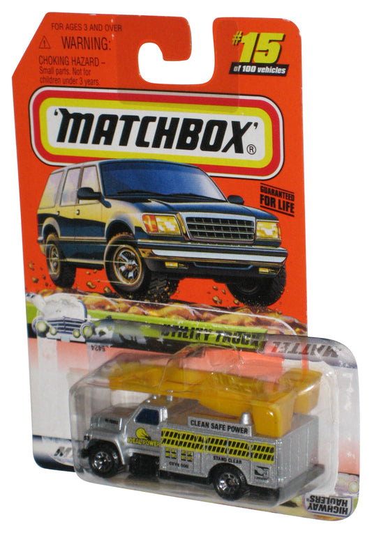 Matchbox Highway Haulers (1998) Silver Utility Truck Die-Cast Toy 15/100 - (Plastic Loose From Card)