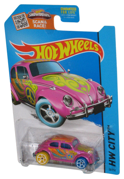 Hot Wheels HW City (2013) Pink Volkswagen Beetle Die-Cast Toy Car 26/250