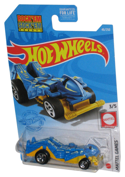 Hot Wheels Mattel Games 3/5 (2020) Blue & Yellow Zombot Car 46/250