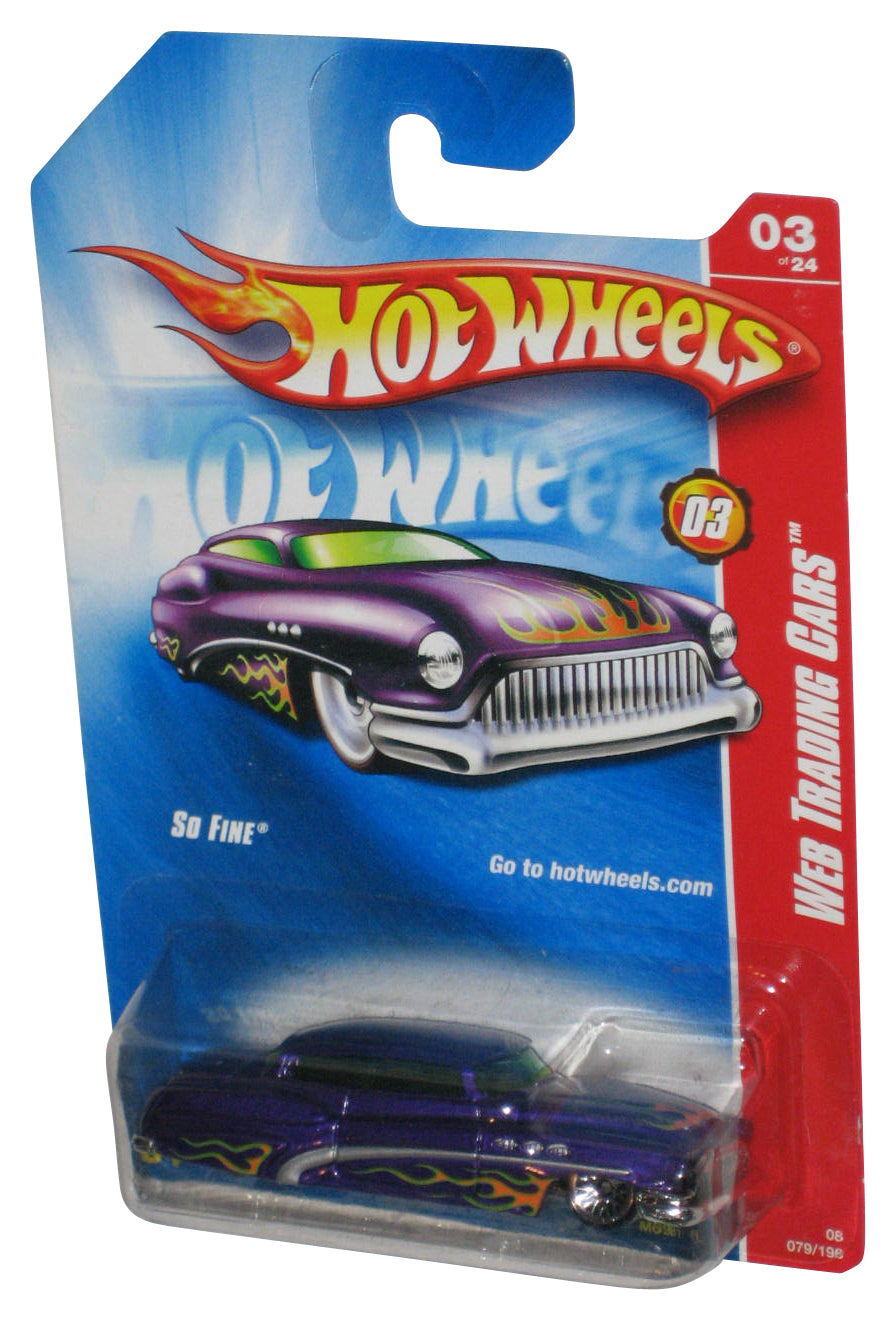 Hot Wheels Web Trading Cars 3/24 (2007) Purple So Fine Toy Car 079/196