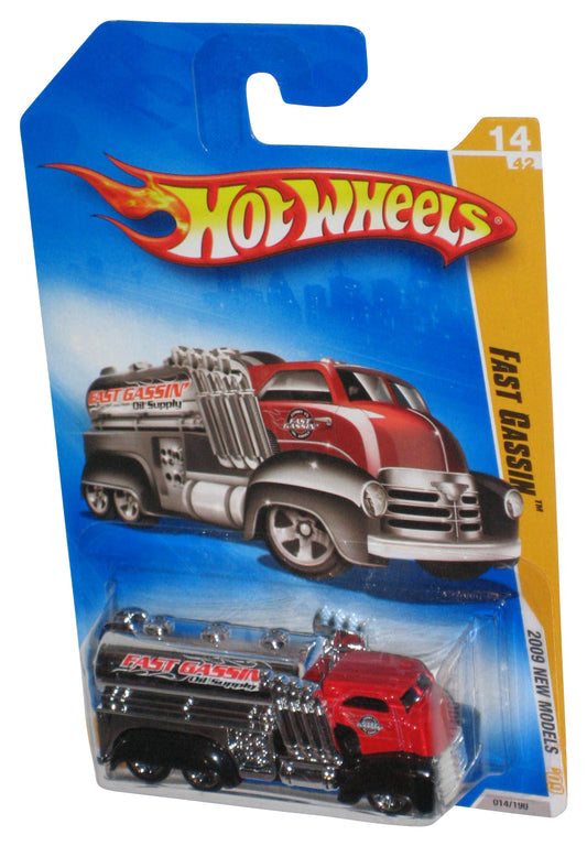 Hot Wheels 2009 New Models 14/42 Red & Silver Fast Gassin Toy Truck 014/190