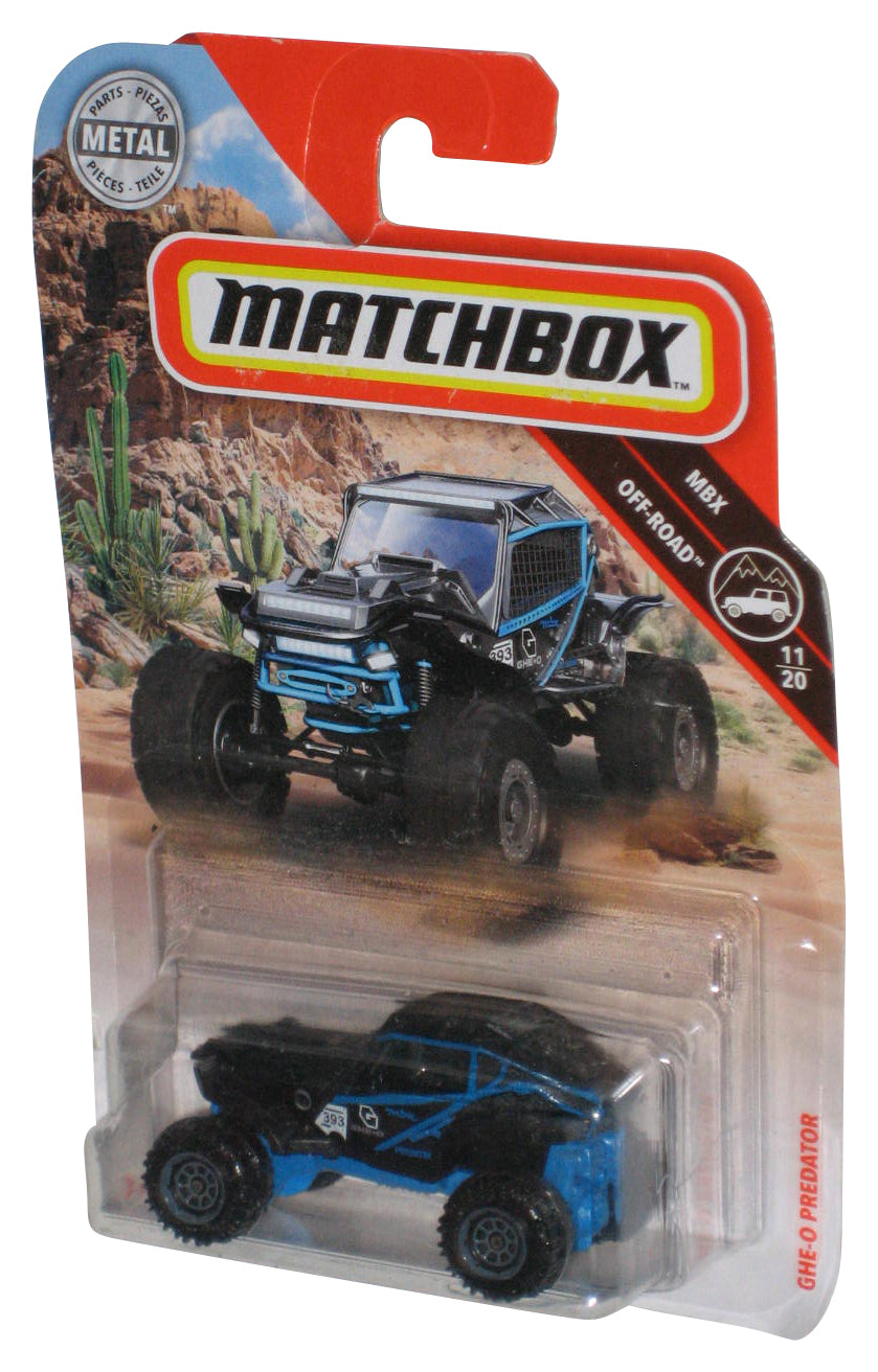 Matchbox MBX Off-Road 11/20 (2019) Blue Ghe-O Predator Toy Car 77/100 - (Cracked Plastic)