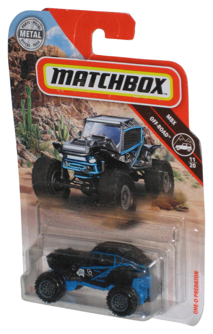 Matchbox MBX Off-Road 11/20 (2019) Blue Ghe-O Predator Toy Car 77/100 - (Cracked Plastic)