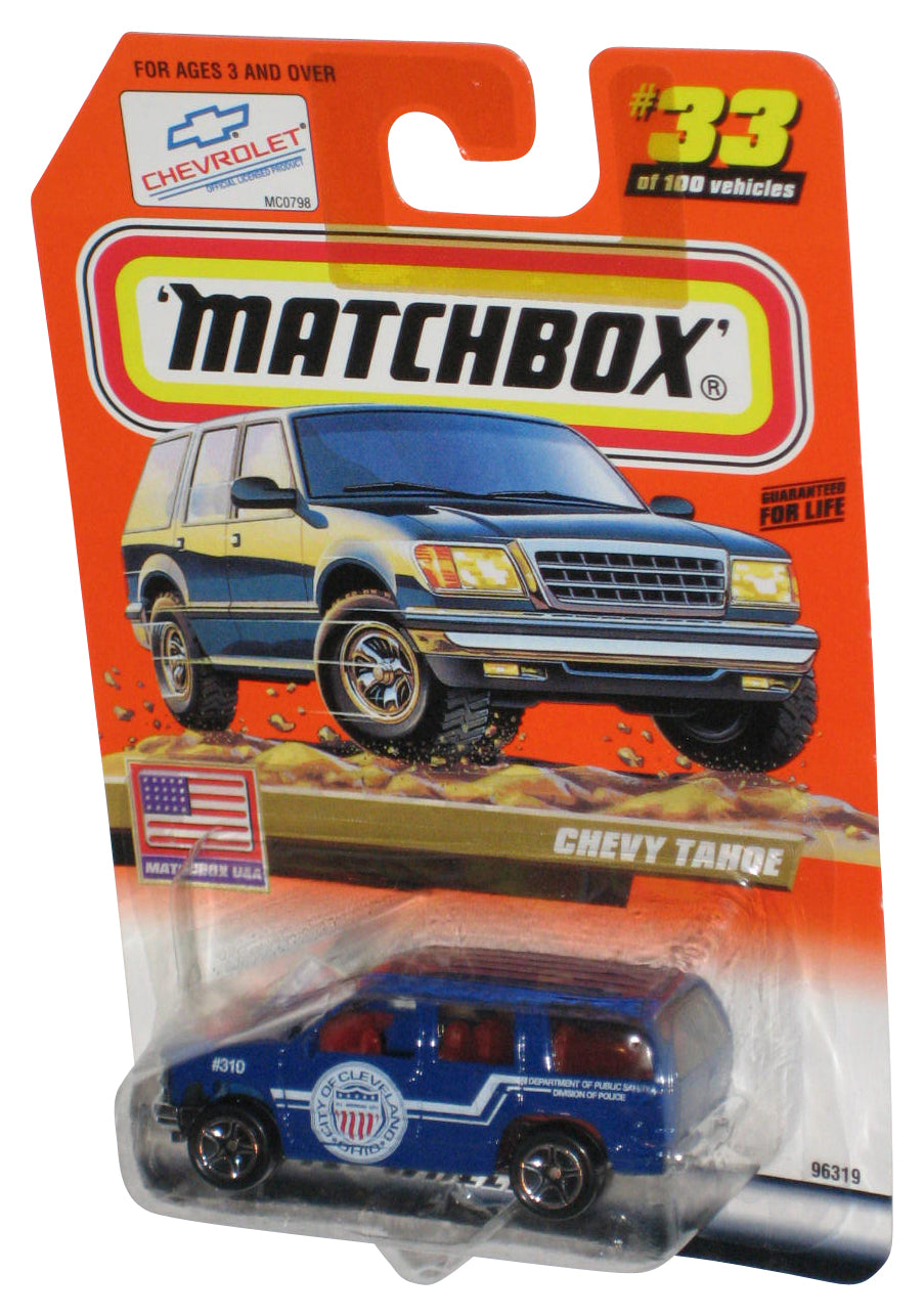 Matchbox USA (1999) Blue Chevy Tahoe Toy Car Vehicle 33/100