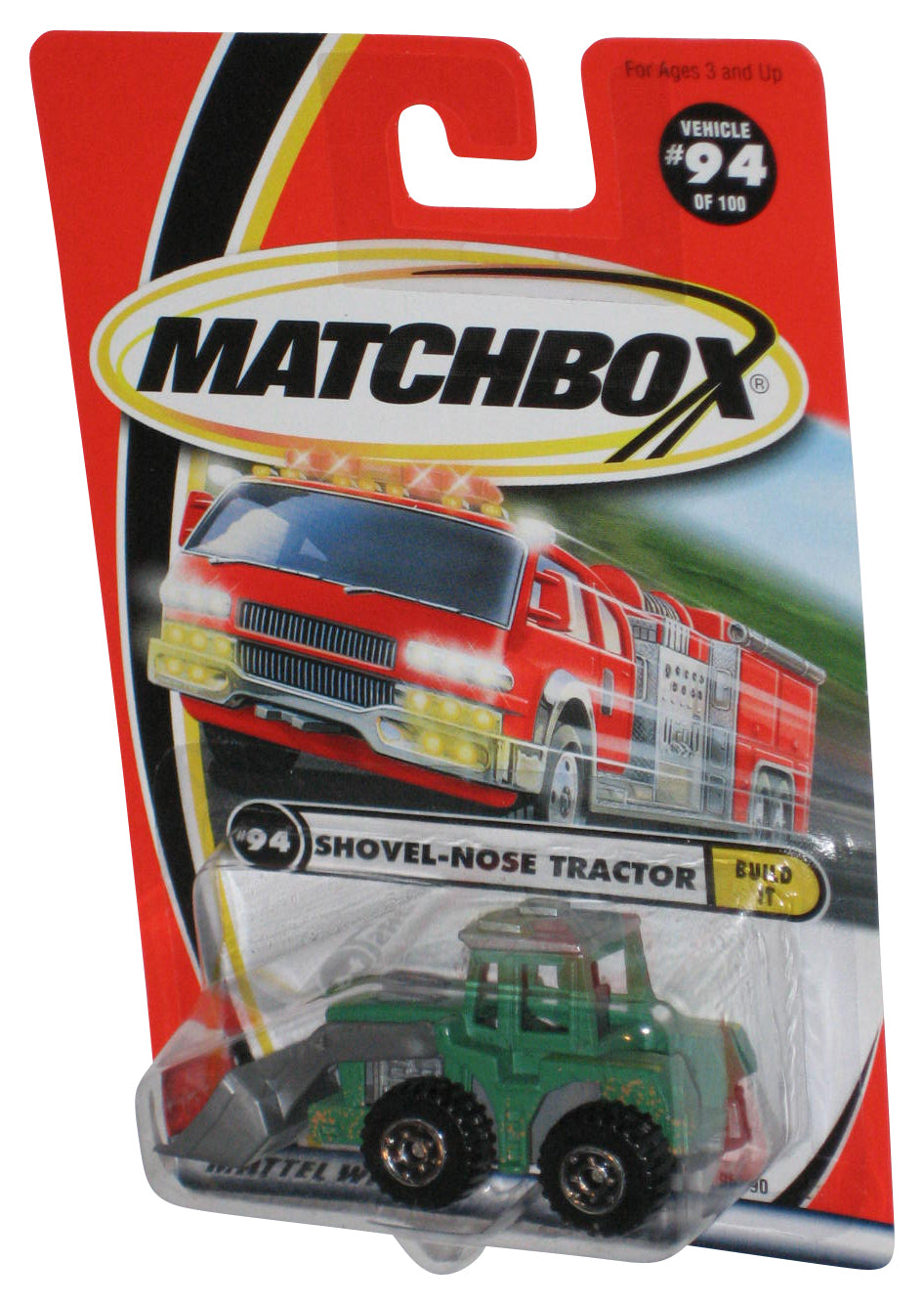 Matchbox Build It Shovel-Nose Tractor (1999) Green Construction Toy 94/100