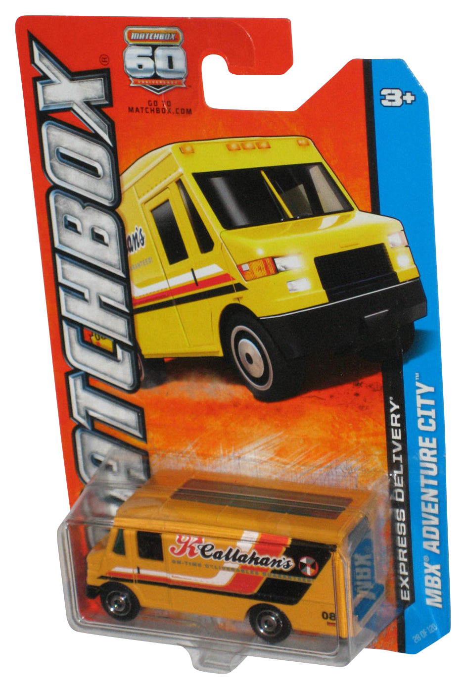 Matchbox MBX Adventure City (2012) Orange Express Delivery Toy Truck 28/120