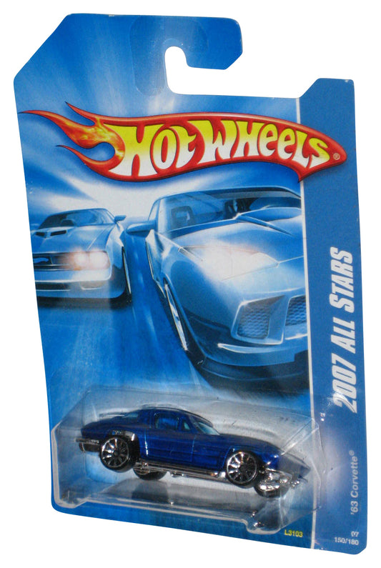 Hot Wheels 2007 All Stars Blue '63 Corvette Die-Cast Toy Car 150/180