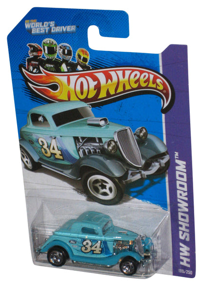 Hot Wheels HW Showroom (2012) Blue 3-Window '34 Ford Toy Car 189/250