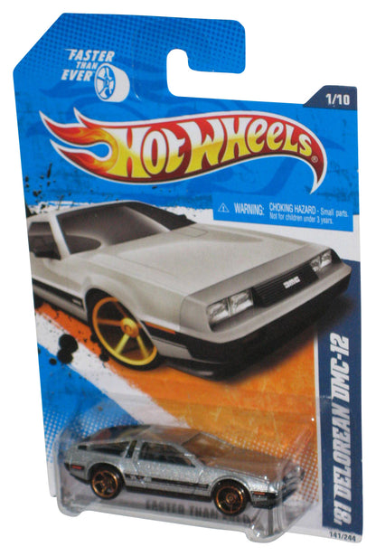 Hot Wheels Faster Than Ever 1/10 Silver '81 Delorean DMC-12 Toy Car 141/244