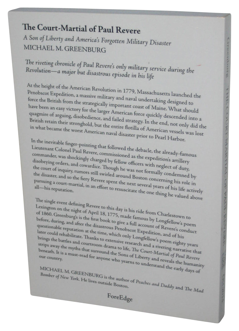 Court-Martial of Paul Revere Uncorrected Proof Paperback Book - (A Son of Liberty and America's Forgotten Military Disaster)