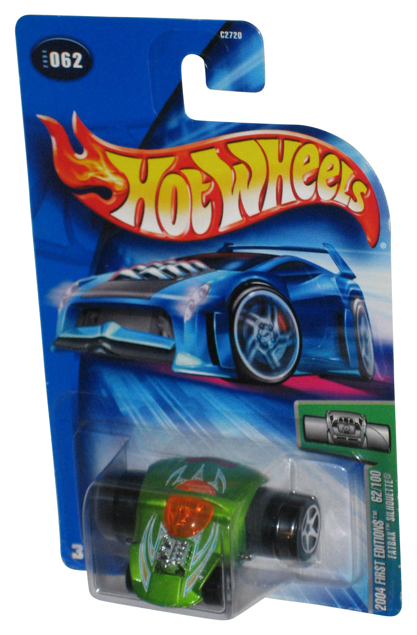 Hot Wheels 2004 First Editions Green Fatbax Siulhouette Toy Car #062