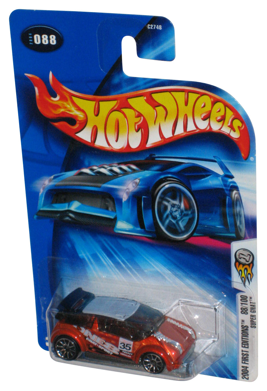 Hot Wheels 2004 First Editions Orange Super Gnat Toy Car 088/100