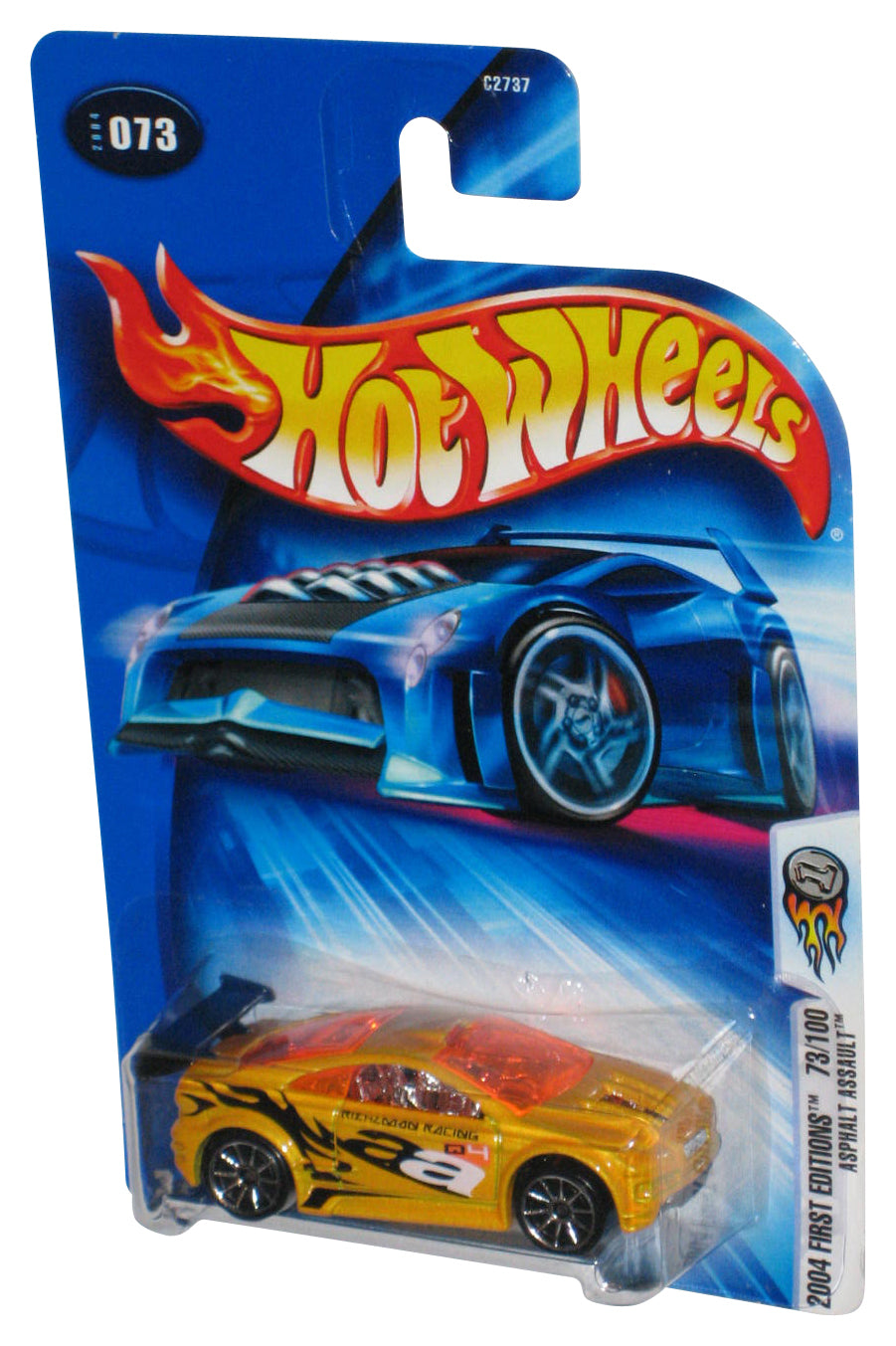 Hot Wheels 2004 First Editions Asphalt Assault Yellow Toy Car 073/100