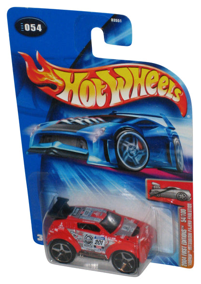 Hot Wheels 2004 First Editions Tooned Mitsubishi Pajero Evolution Red Car #054
