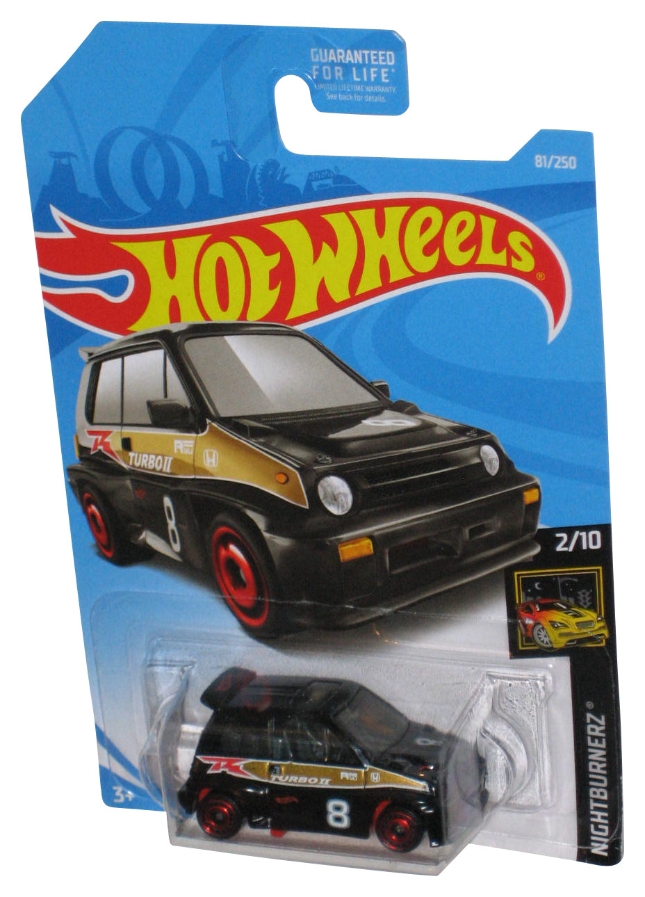 Hot Wheels Nightburnerz 2/10 (2017) Black '85 Honda City Turbo II Car 81/250