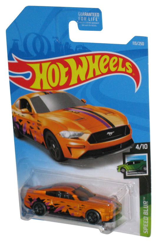 Hot Wheels Speed Blur 4/10 Orange 2018 Ford Mustang GT Toy Car 113/250