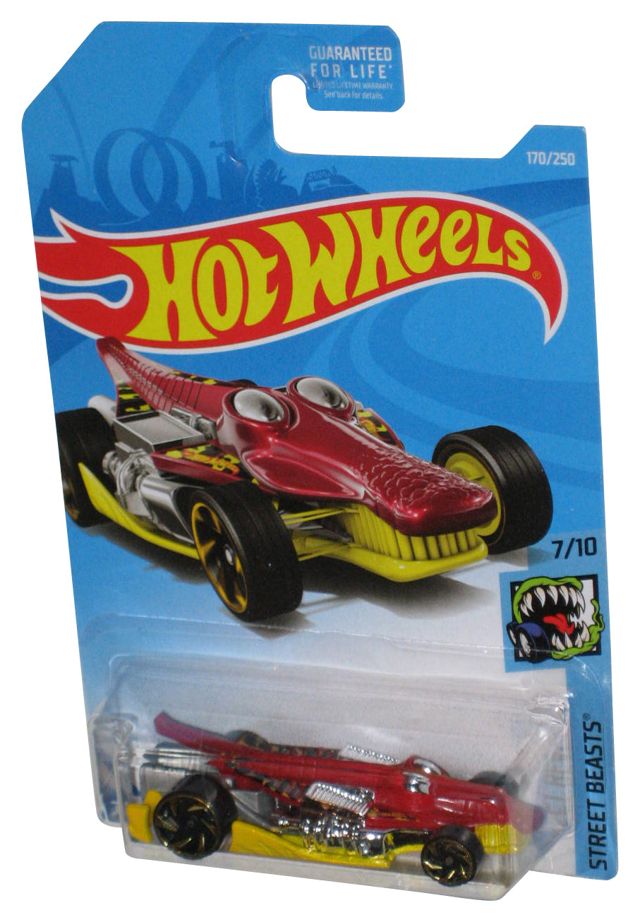 Hot Wheels Street Beasts 7/10 (2018) Red Croc Rod Toy Car 170/250