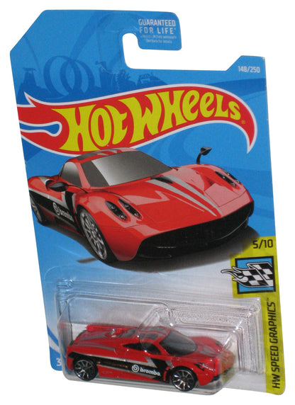 Hot Wheels HW Speed Graphics 5/10 (2017) Red Pagani Huayra Car 148/250