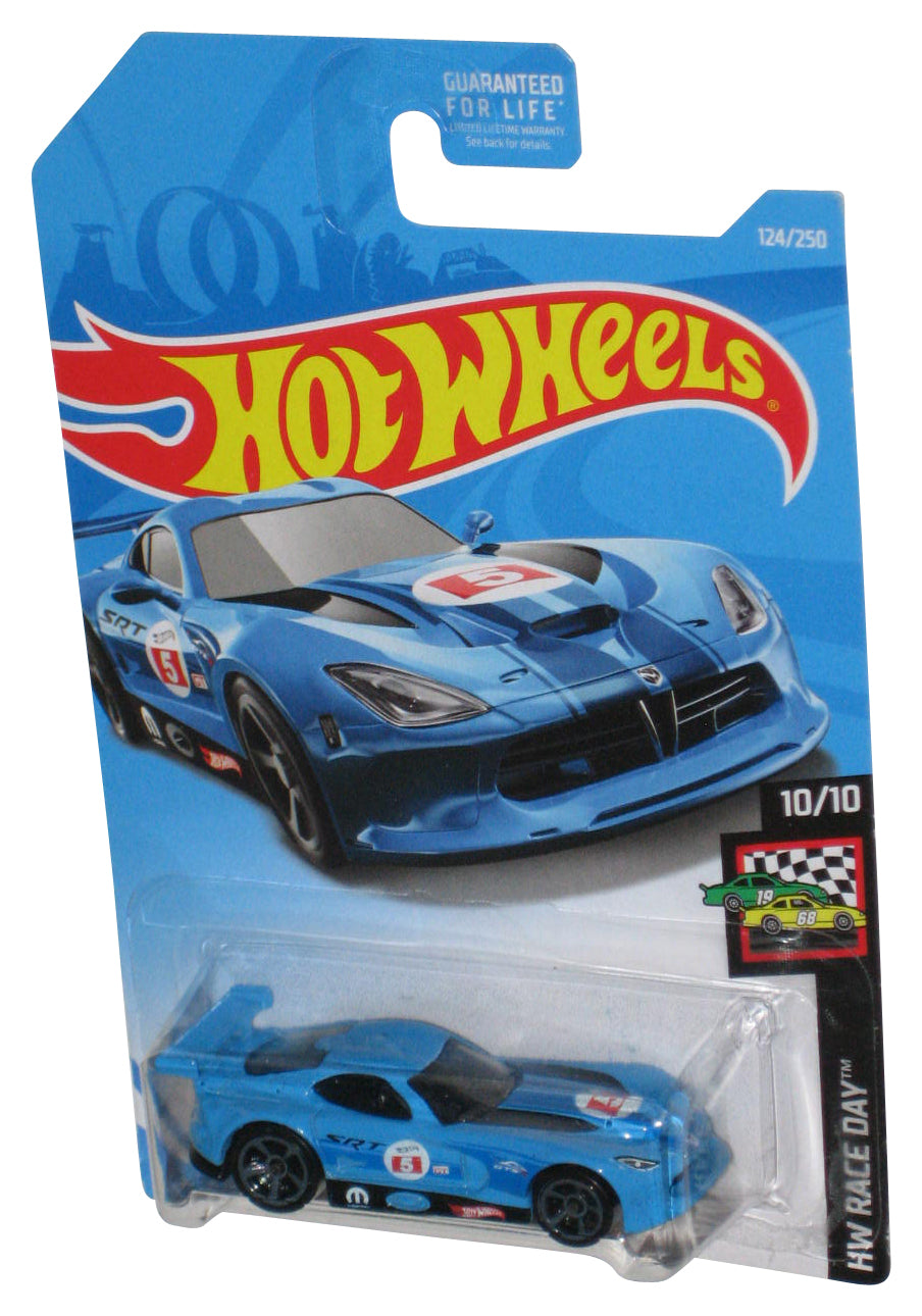 Hot Wheels HW Race Day 10/10 (2017) Blue SRT Viper GTS-R Car 124/250