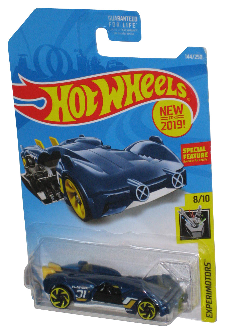 Hot Wheels Experimotors 8/10 (2019) Blue Slide Kick Car 144/258