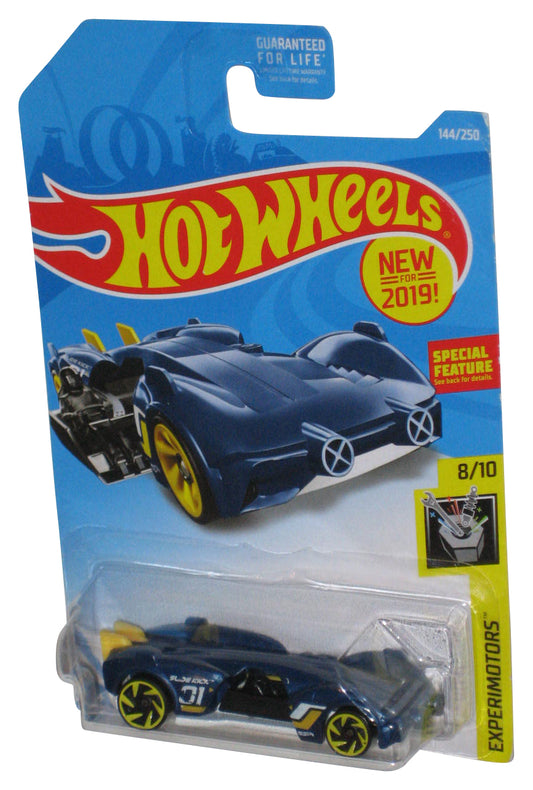 Hot Wheels Experimotors 8/10 (2019) Blue Slide Kick Car 144/258