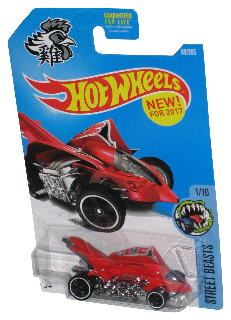 Hot Wheels Street Beasts 1/10 (2017) Red Turbo Rooster Car 89/365