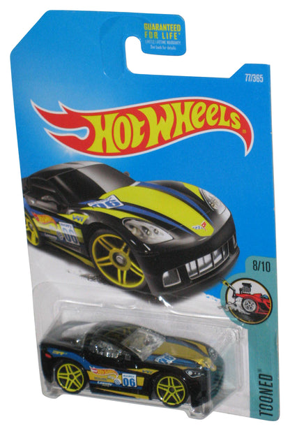 Hot Wheels Tooned 8/10 (2015) Black C6 Corvette Car 77/365