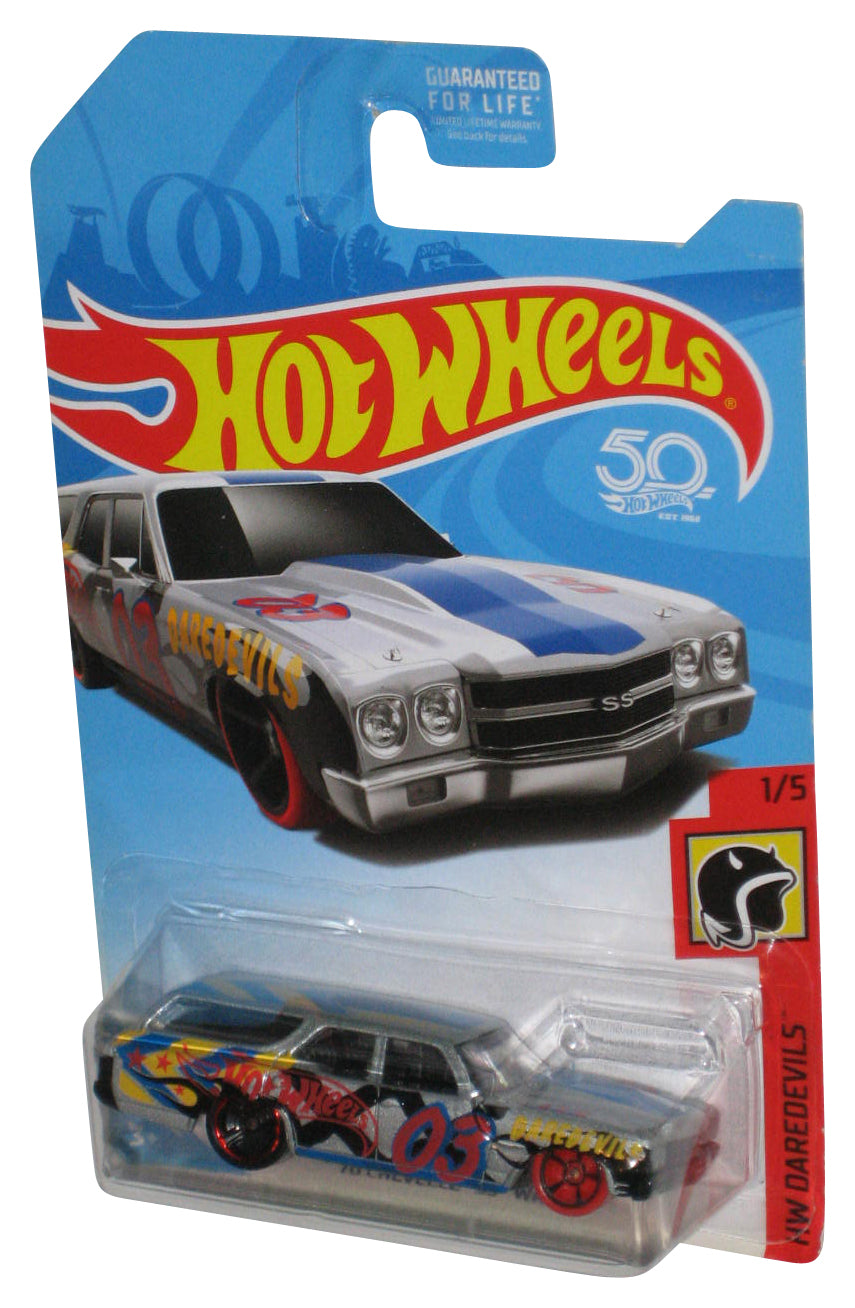 Hot Wheels HW Daredevils (2017) Silver '70 Chevelle SS Wagon Toy Car 1/5