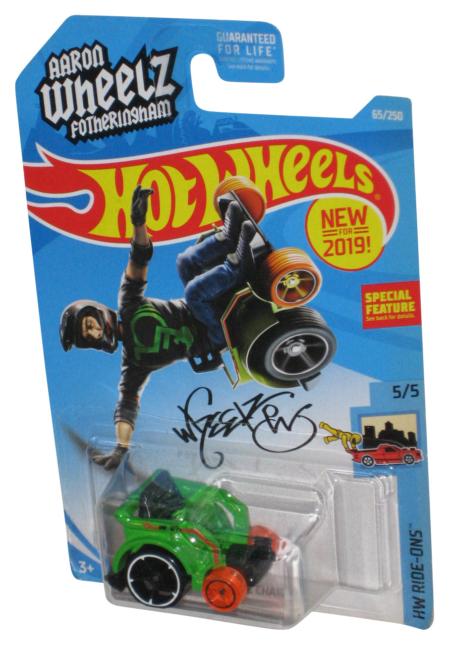 Hot Wheels HW Ride-Ons 5/5 (2019) Aaron Wheelz Green Wheelie Chair Car 65/250