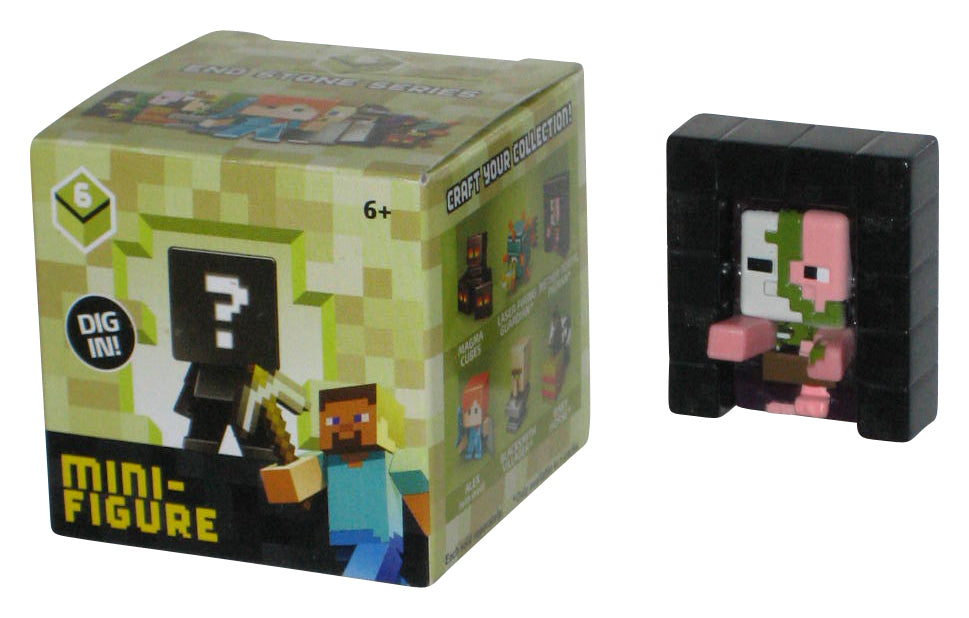 Minecraft End Stone Series 6 (2014) Mattel Nether Portal Pigman 1-Inch Mini Figure