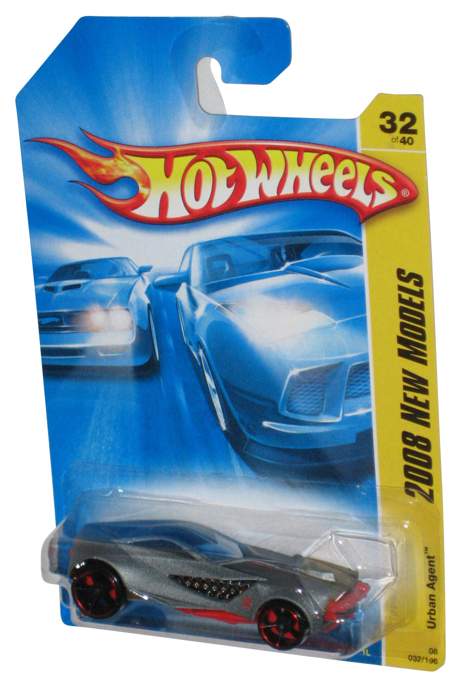 Hot Wheels 2008 New Models 32/40 Red & Grey Urban Agent Car 032/196
