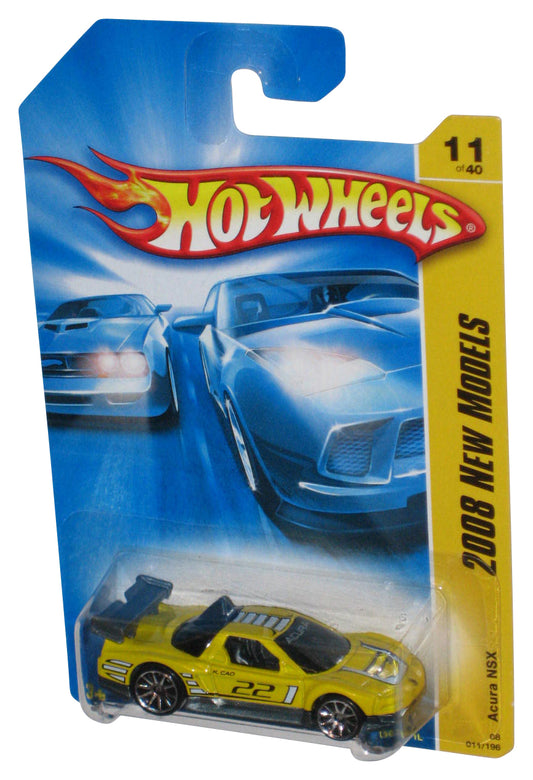 Hot Wheels 2008 New Models 11/40 Yellow Acura NSX Car 011/196