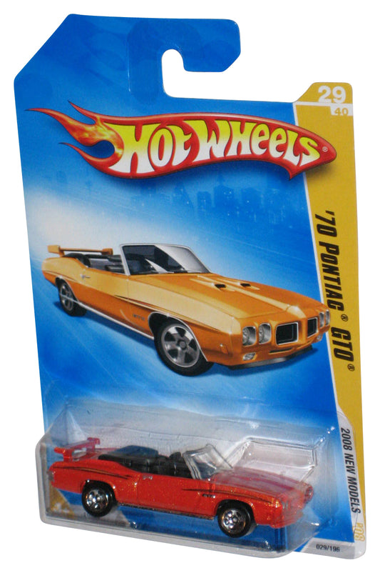 Hot Wheels 2008 New Models Orange '70 Pontiac GTO Toy Car 29/196