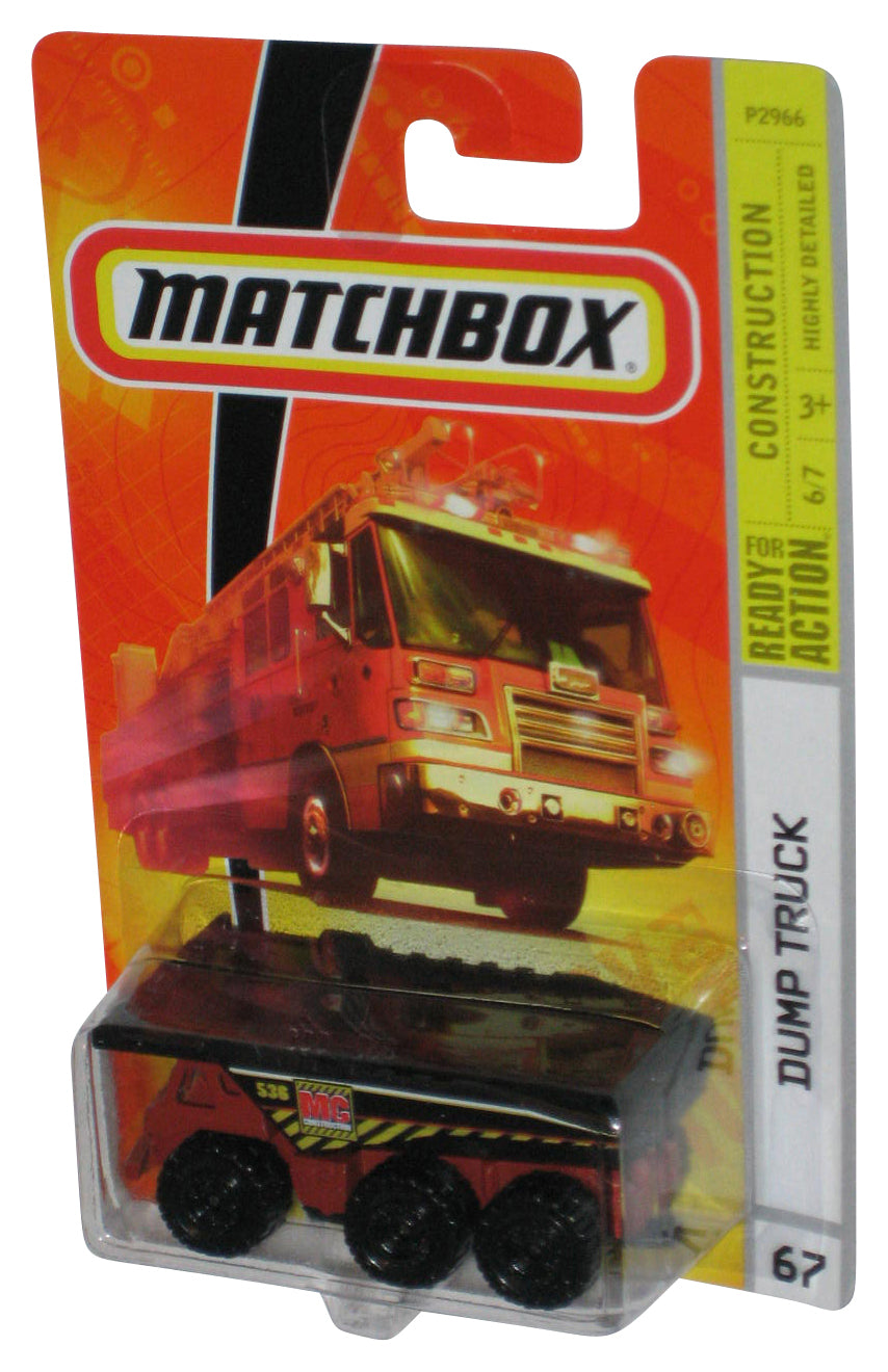 Matchbox Construction 6/7 (2008) Red & Black Dump Truck Toy #67