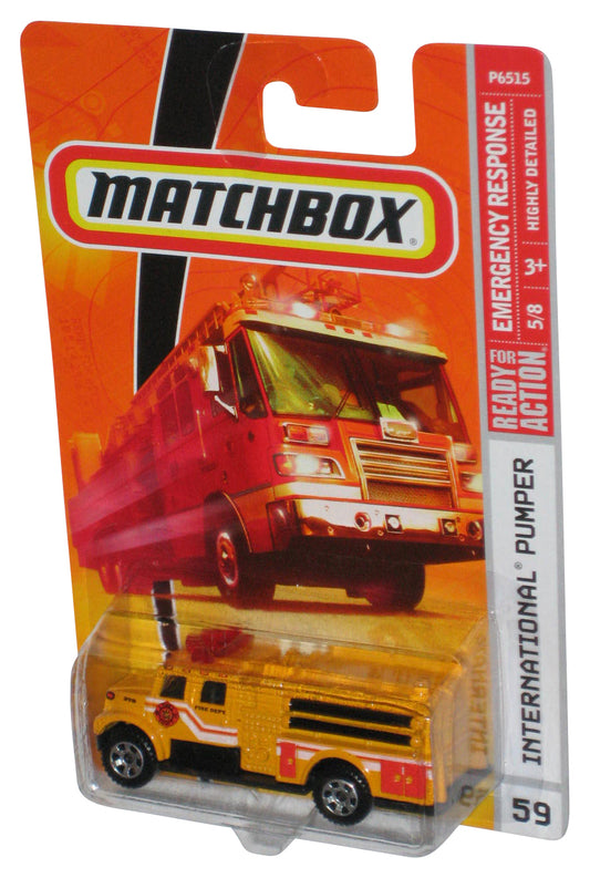 Matchbox Emergency Response 5/8 (2008) Yellow International Pumper Toy #59