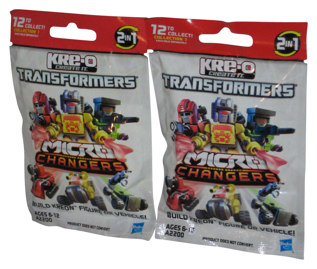 Transformers Kre-O Micro Changers Series 1 (2012) Toy Blind Bag Pack Lot - (2 Packs)
