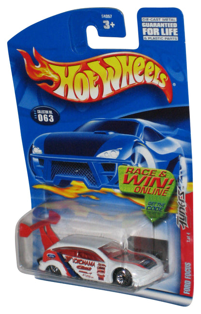 Hot Wheels Tuners 1/4 (2002) White & Red Ford Focus Toy Car #063