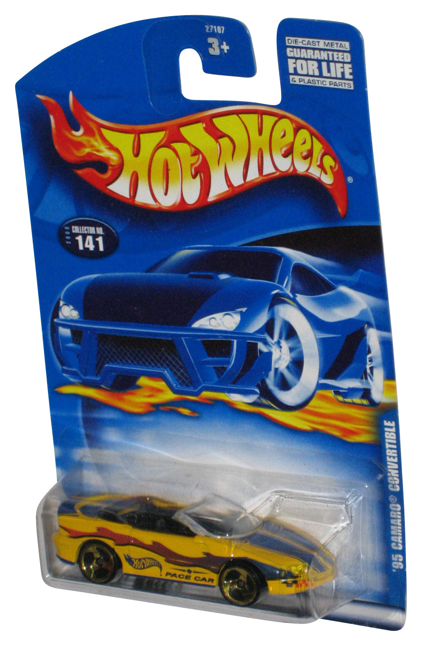 Hot Wheels Yellow '95 Camaro Convertible (2000) Mattel Toy Car #141