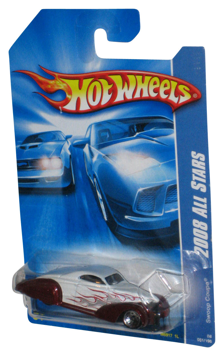 Hot Wheels 2008 All Stars Red & White Swoop Coupe Car 051/196