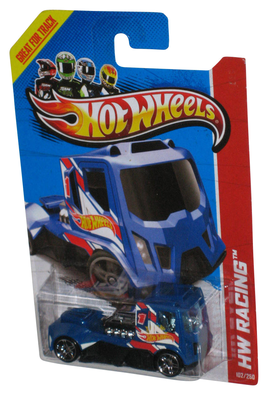 Hot Wheels HW Racing (2012) Blue Rennen Rig Toy Truck 102/250