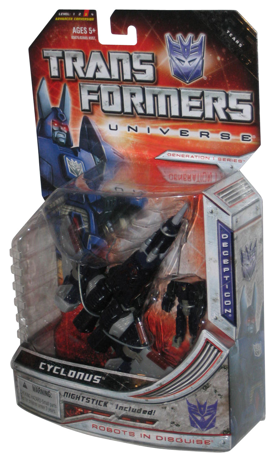 Transformers Universe RID Generation 1 Series Cyclonus (2008) Hasbro Figure w/ Nightstick