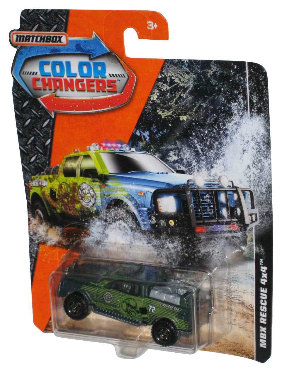 Matchbox Color Changers (2017) Green MBX Rescue 4x4 Die-Cast Toy Truck