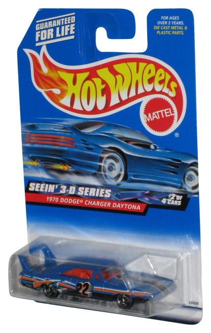 Hot Wheels Seein' 3-D Series (2000) Blue 1970 Dodge Charger Daytona Car #010