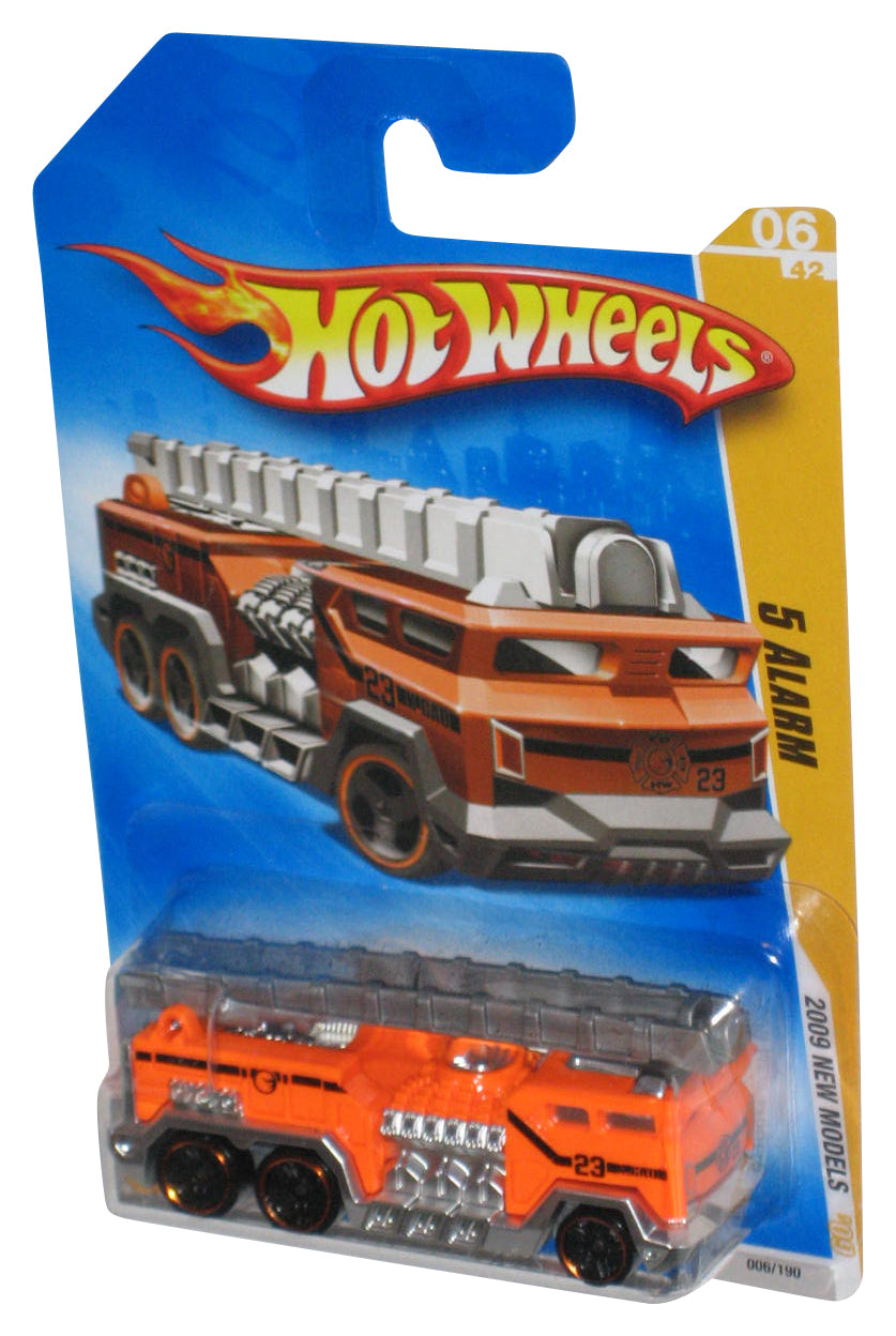 Hot Wheels 2009 New Models 06/42 Orange 5 Alarm Toy Truck 006/190